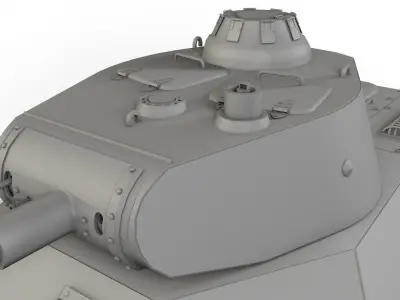 T-50 Soviet light Tank 3D model