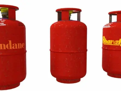 LPG Gas Cylinder Low-poly 3D model
