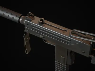 UZI  Mac 10  Mini Mac 10 Low-poly 3D model