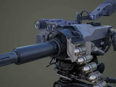 MK47 grenade launcher 3D model