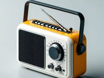 Retro Portable Transistor Radio 3D Model Low-poly 3D model