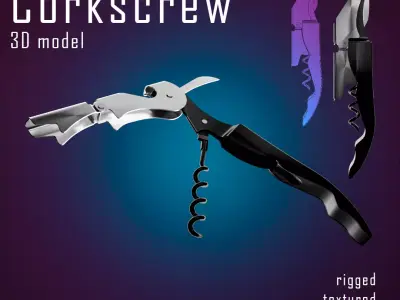 Corkscrew 3D Model 3D model