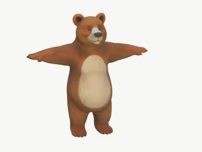  Realistic 3D Bear Model 