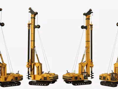 Drilling Rig Game Ready Low-poly 3D model