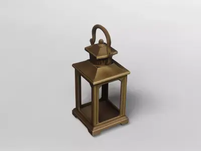 Vintage Brass Lantern 3D Model 3D model