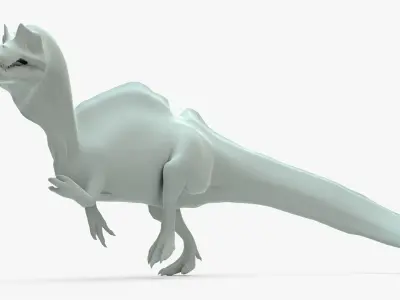 Ichthyovenator Rigged Basemesh  Low-poly 3D model