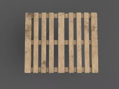 Wooden Pallet Low-poly 3D model 18