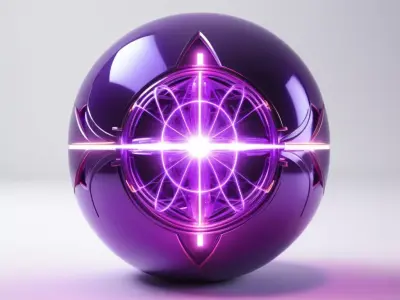 Glowing Purple Energy Sphere 3D model