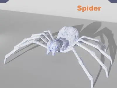 Spider Low-Poly 3D Model Low-poly 3D model