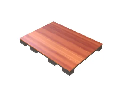 Wooden Platform v1 001 Low-poly 3D model