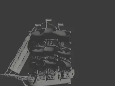A Water Vessel Low-poly 3D model