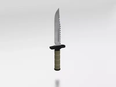 Game Ready Combat Knife - PBR Melee Weapon 3D model