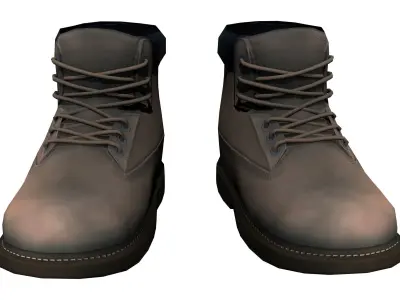 Combat Boots Low-poly 3D model
