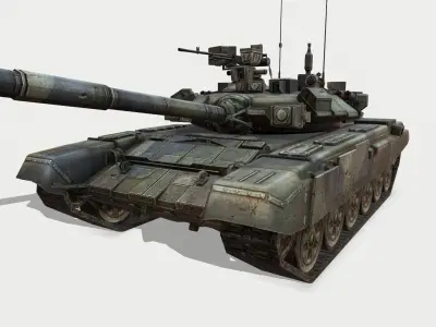 Tank T-90 Low-poly 3D model