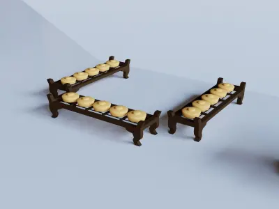 Bonang Traditional Musical Instrument Low-poly 3D model