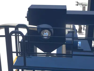 Industrial Shot Blasting Machine High-Detail 3D Model 3D model