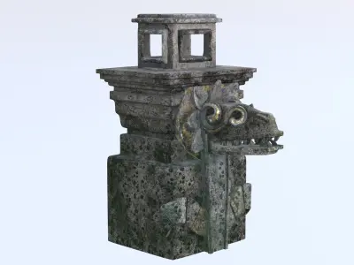Aztec Ancient Totem - Highly Detailed 3D Model 3D model
