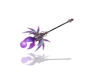 Elven Scepter Low-poly 3D model