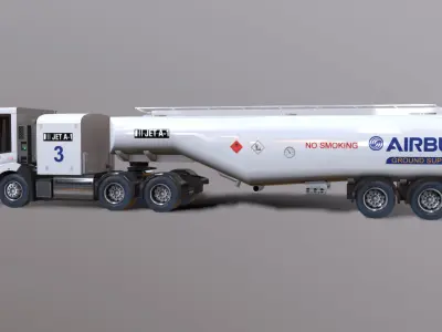 Mercedes Econic refueller Low-poly 3D model