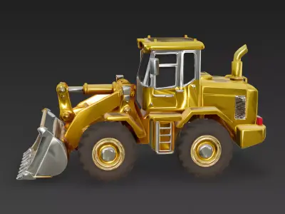 The Gilded Glider Industrial Loader 3D Model Low-poly 3D model