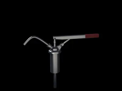 Hand oil pump for barrels 3D model