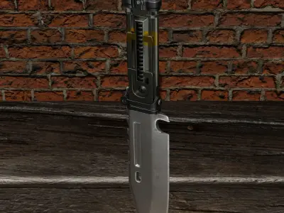 Knife V Low-poly 3D model