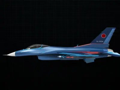 Mitsubishi F-2 3D model buy