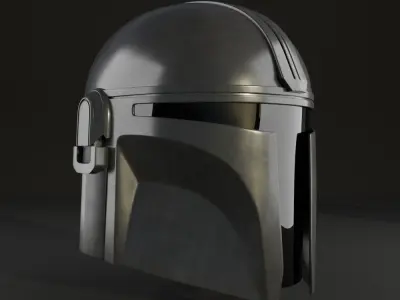 Mandalorian helmet Low-poly 3D model