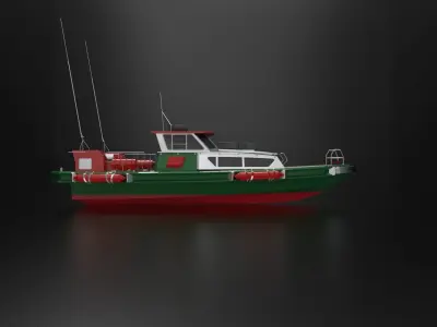 Aluminium Patrol Boat 3D model