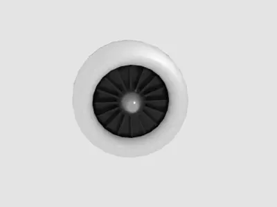 Free Cylinder Jet Eninge Free low-poly 3D model