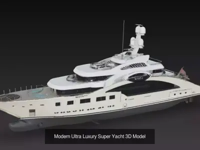 Ultra Luxury Super Yacht Pack - Modern Flybridge - Yachts