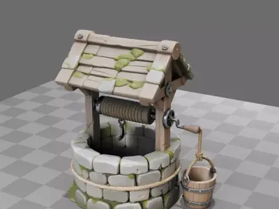 Medieval Stone Well 3D model purchase