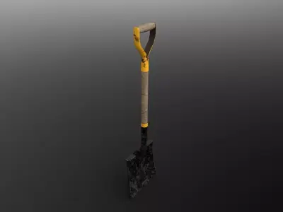 Square Shovel with three texture options  3D model