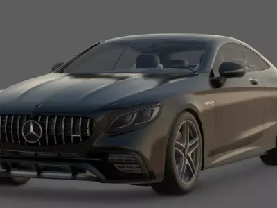 2018 Mercedes-Benz S63 AMG Coupe 3D Model 3D model