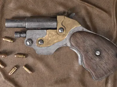 old pocket gun 3D model