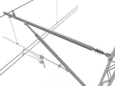 Railway Catenary - Modular pack 3D model