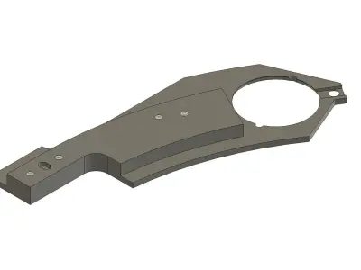Front plate Low-poly 3D model
