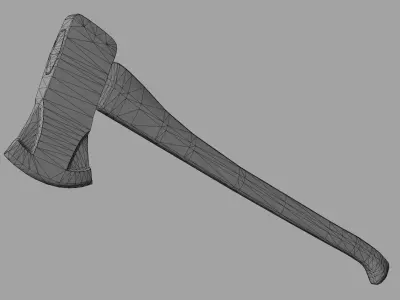 Low Poly PBR Fire Axe - Game Ready Free low-poly 3D model