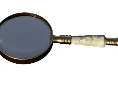 Antique Magnifying Glass 3D model