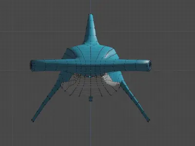 Hammerhead shark Low poly 3D model