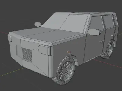 low poly jeep redy for games engine  Low-poly 3D model