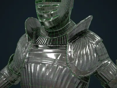 Maximilian armor Low-poly 3D model
