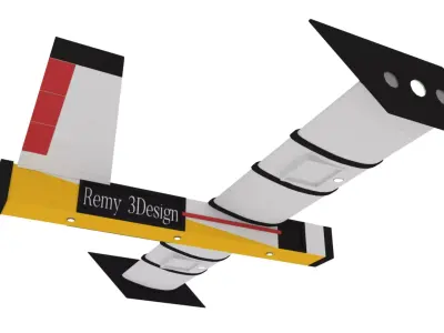 Reconnaissance UAV Low-poly 3D model