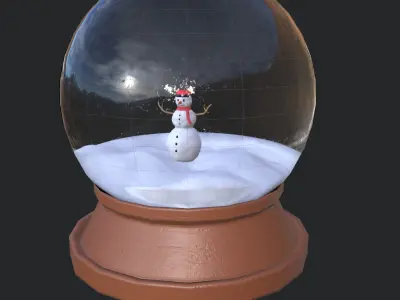 Snow Globe  Low-poly 3D model