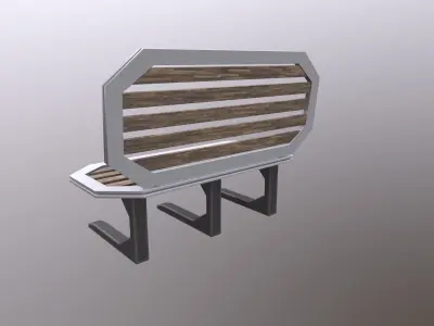 Simple Sci-fi Bench Free 3D model