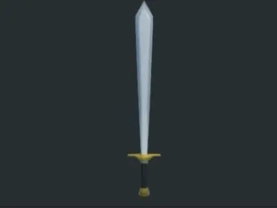 Sword Low Poly PBR for Mobiles Low-poly 3D model