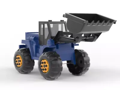 Toy Bulldozer 3D model by javidan