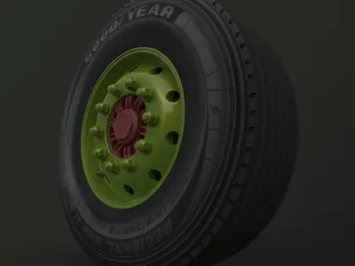 Trailer Wheel 3D model