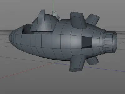Rocket 1 Cartoon Keychain  3D print model