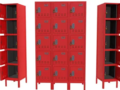 School Gym Locker  3D model